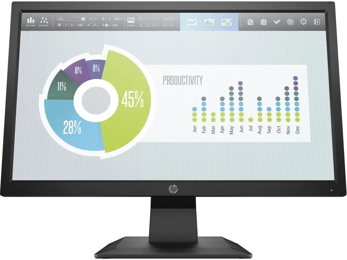 HP P204v 19.5-inch HD+ Monitor
