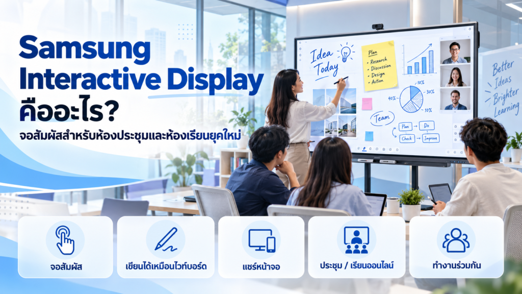 Samsung Interactive Display จอสัมผัสสำหรับห้องประชุมและห้องเรียน