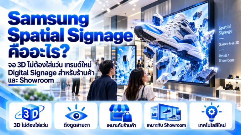 Samsung Spatial Signage คืออะไร? จอ 3D ไม่ต้องใส่แว่น เทรนด์ใหม่ Digital Signage สำหรับร้านค้าและ Showroom